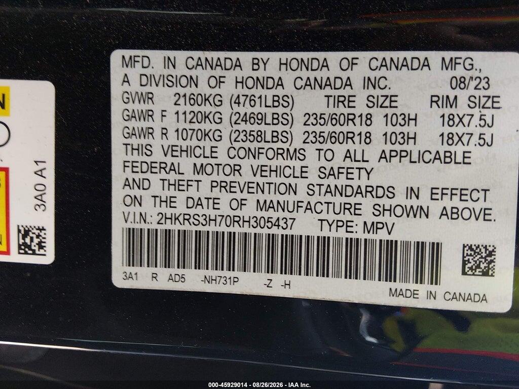 2HKRS3H70RH305437 2024 HONDA CR-V photo no. 9