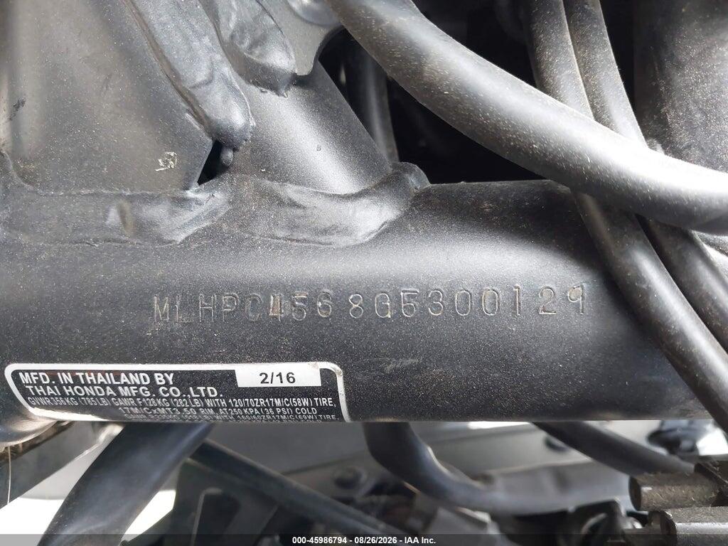 MLHPC4568G5300129 2016 HONDA CB500 photo no. 10
