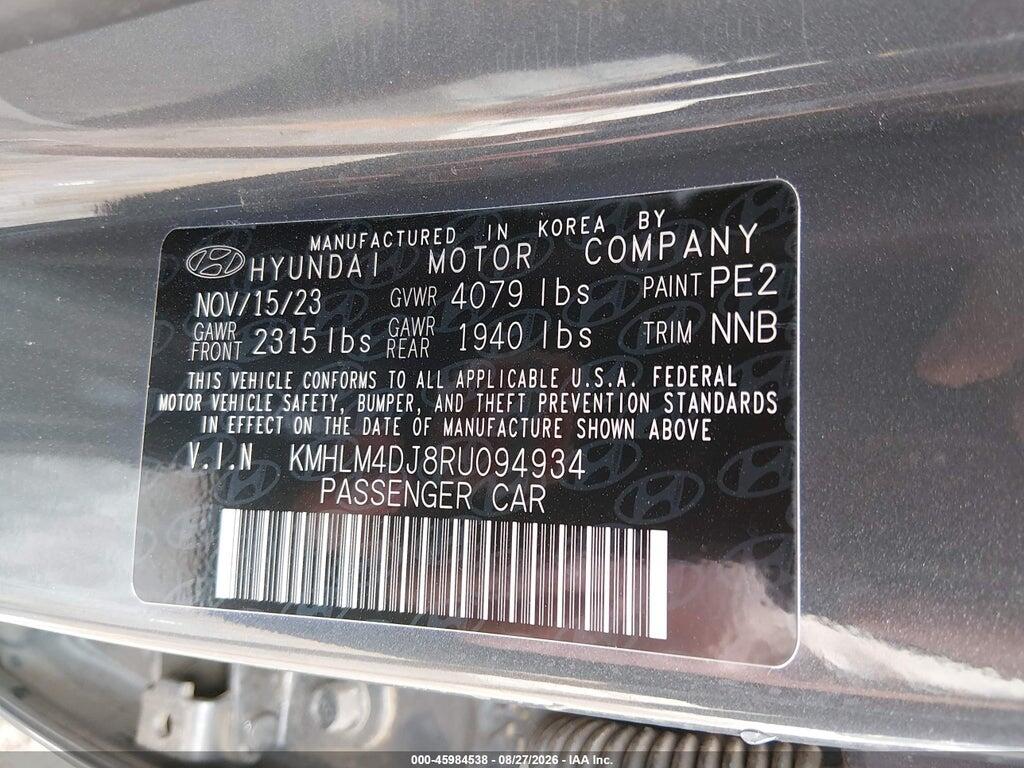 KMHLM4DJ8RU094934 2024 HYUNDAI ELANTRA HYBRID photo no. 9