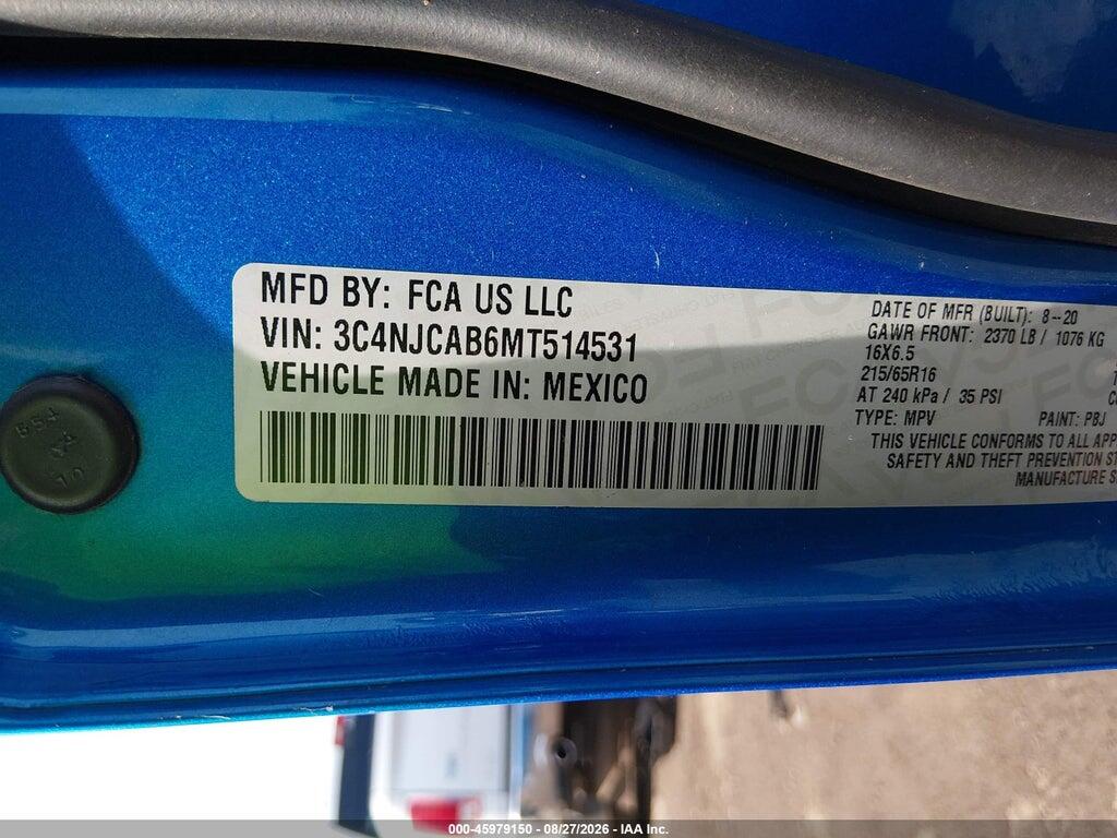3C4NJCAB6MT514531 2021 JEEP COMPASS photo no. 9