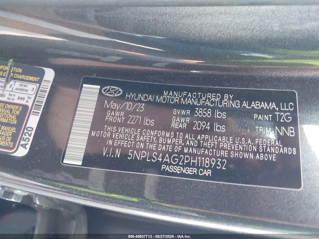 5NPLS4AG2PH118932 2023 HYUNDAI ELANTRA photo no. 9
