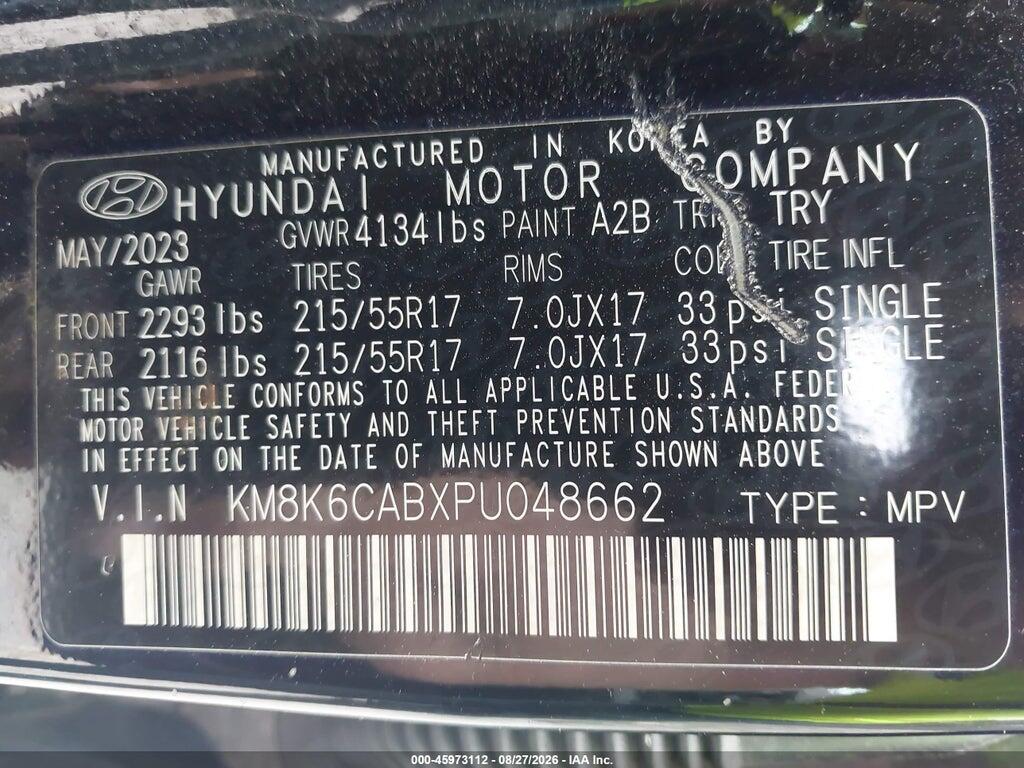 KM8K6CABXPU048662 2023 HYUNDAI KONA photo no. 9