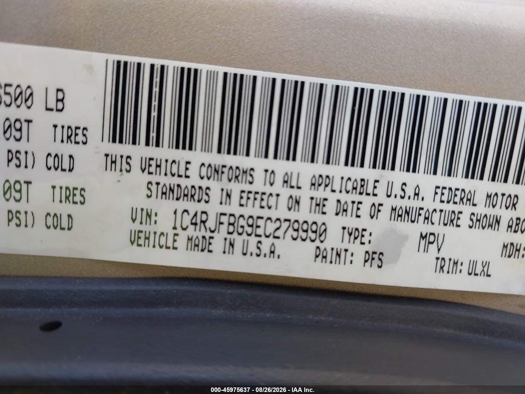 1C4RJFBG9EC279990 2014 JEEP GRAND CHEROKEE photo no. 9