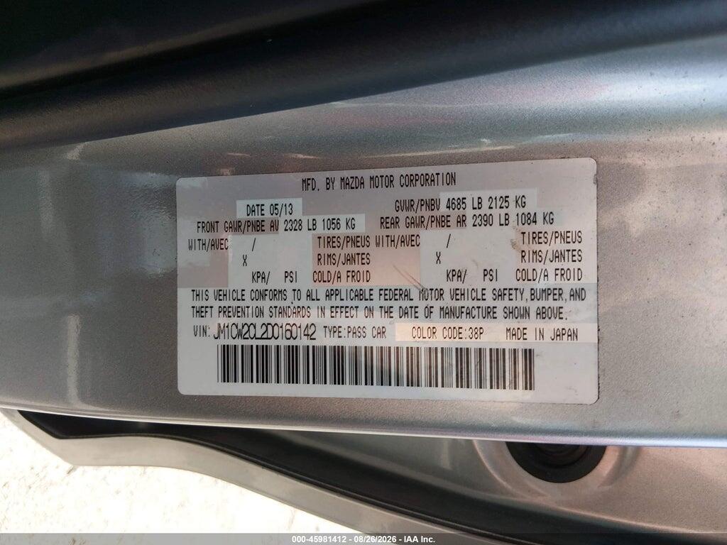 JM1CW2CL2D0160142 2013 MAZDA MAZDA5 photo no. 9