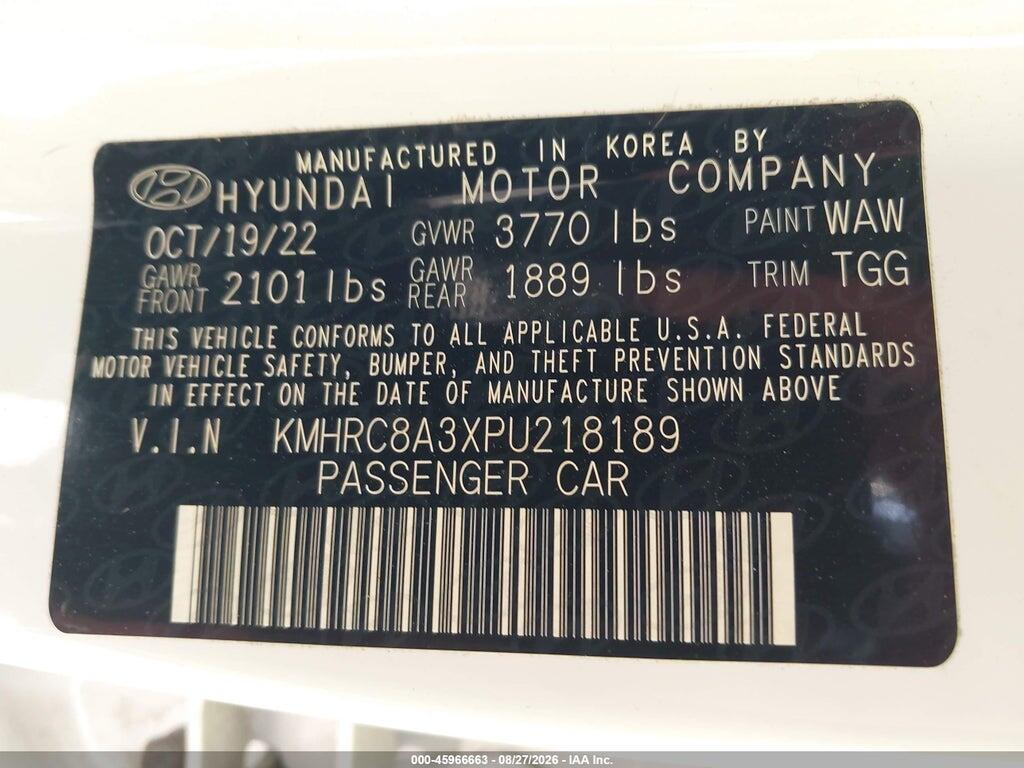 KMHRC8A3XPU218189 2023 HYUNDAI VENUE photo no. 9