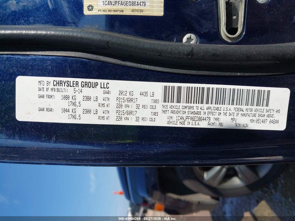 1C4NJPFA6ED864479 2014 JEEP PATRIOT photo no. 9