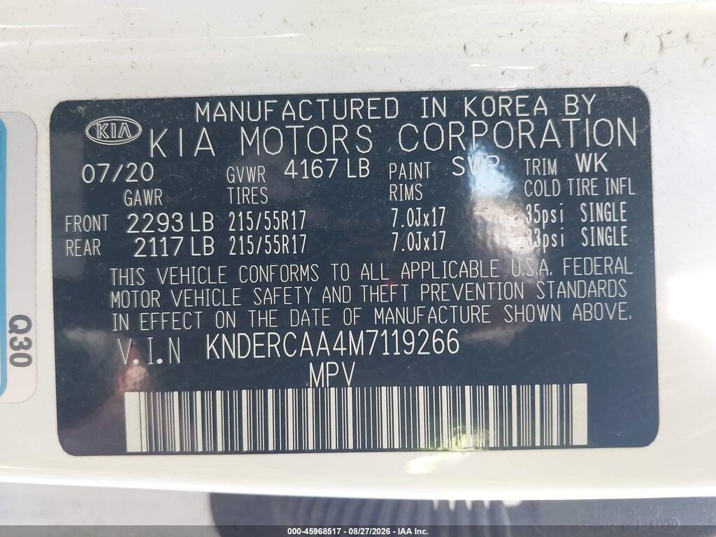 KNDERCAA4M7119266 2021 KIA SELTOS photo no. 9