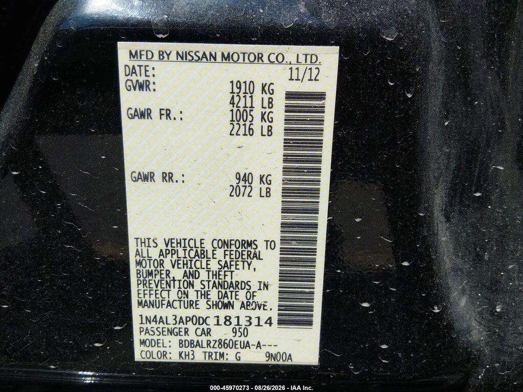 1N4AL3AP0DC181314 2013 NISSAN ALTIMA photo no. 9