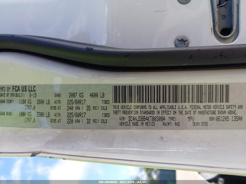 3C4NJDBB4KT803084 2019 JEEP COMPASS photo no. 9