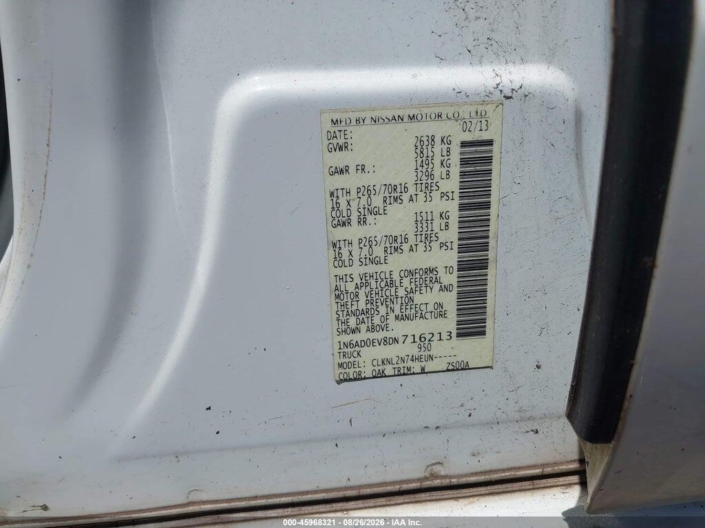 1N6AD0EV8DN716213 2013 NISSAN FRONTIER photo no. 9