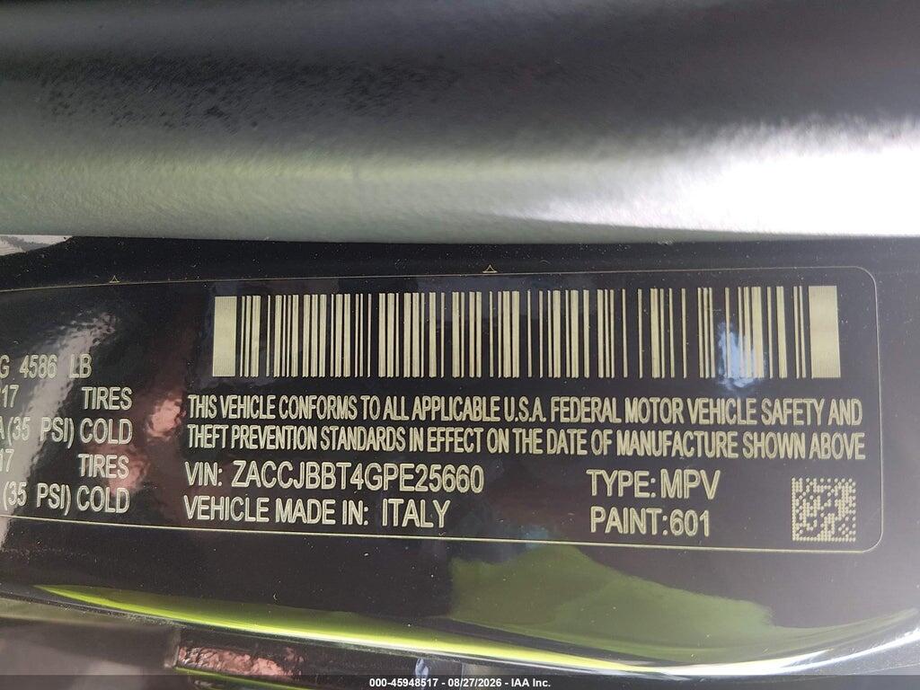 ZACCJBBT4GPE25660 2016 JEEP RENEGADE photo no. 9