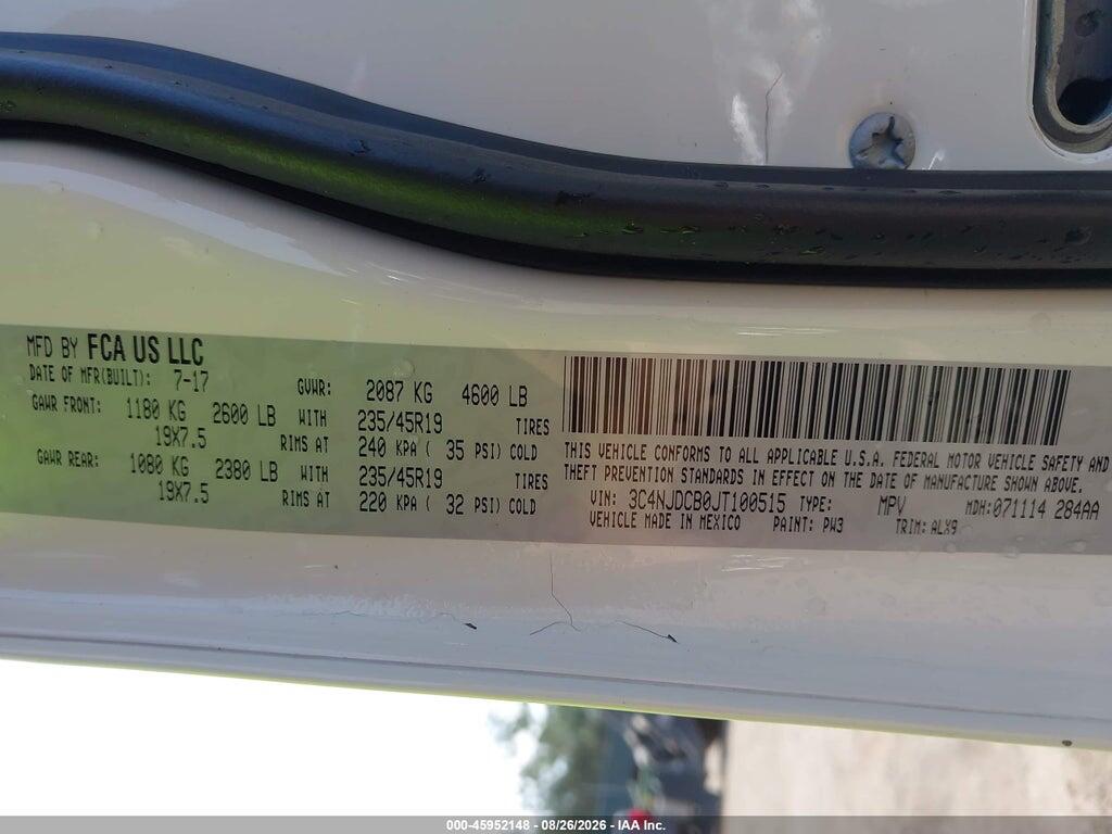 3C4NJDCB0JT100515 2018 JEEP COMPASS photo no. 9