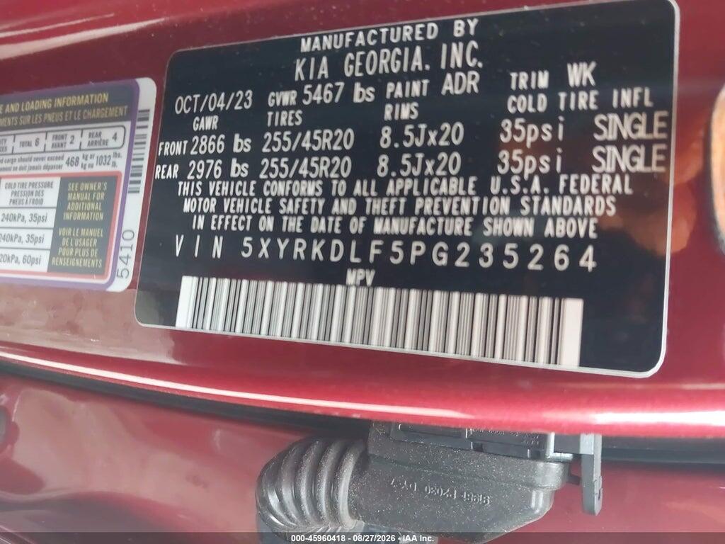 5XYRKDLF5PG235264 2023 KIA SORENTO photo no. 9