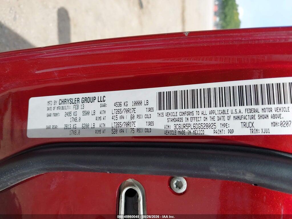 3C6UR5PL6DG528025 2013 RAM 2500 photo no. 9
