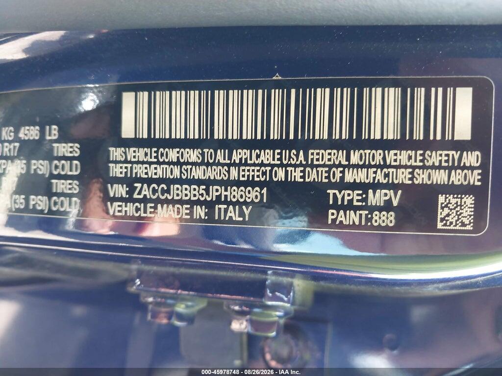 ZACCJBBB5JPH86961 2018 JEEP RENEGADE photo no. 9