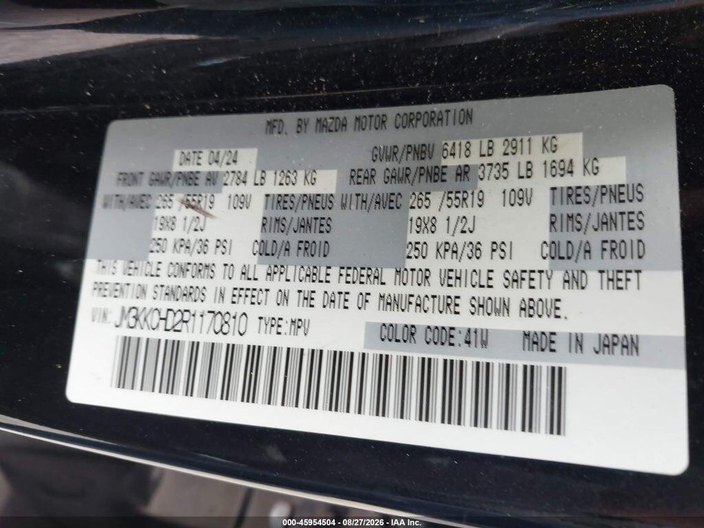 JM3KKCHD2R1170810 2024 MAZDA CX-90 photo no. 9
