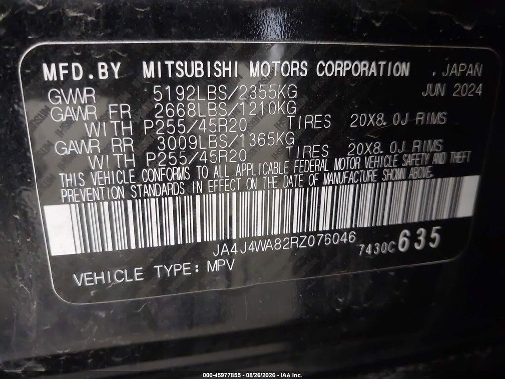 JA4J4WA82RZ076046 2024 MITSUBISHI OUTLANDER photo no. 9