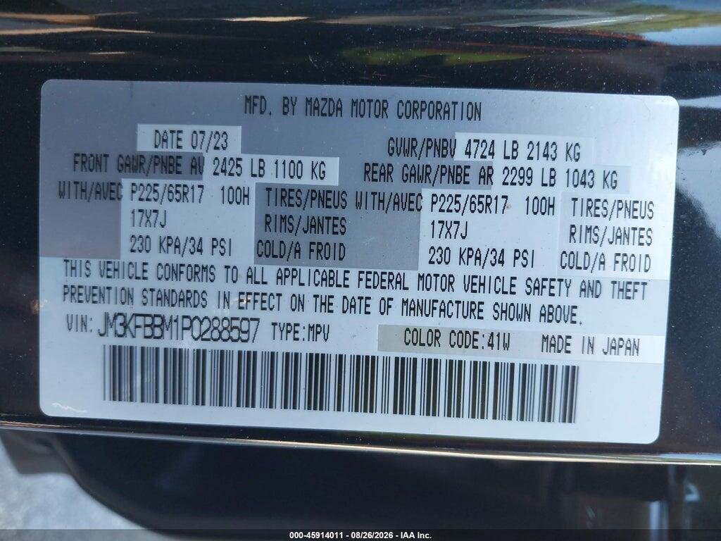 JM3KFBBM1P0288597 2023 MAZDA CX-5 photo no. 9