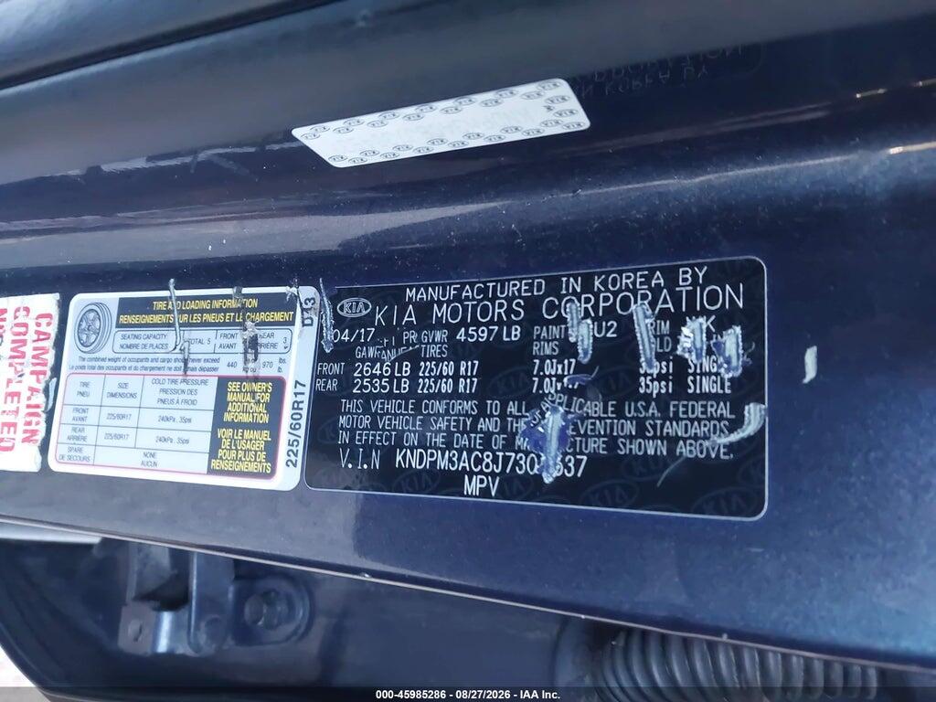 KNDPM3AC8J7304537 2018 KIA SPORTAGE photo no. 9