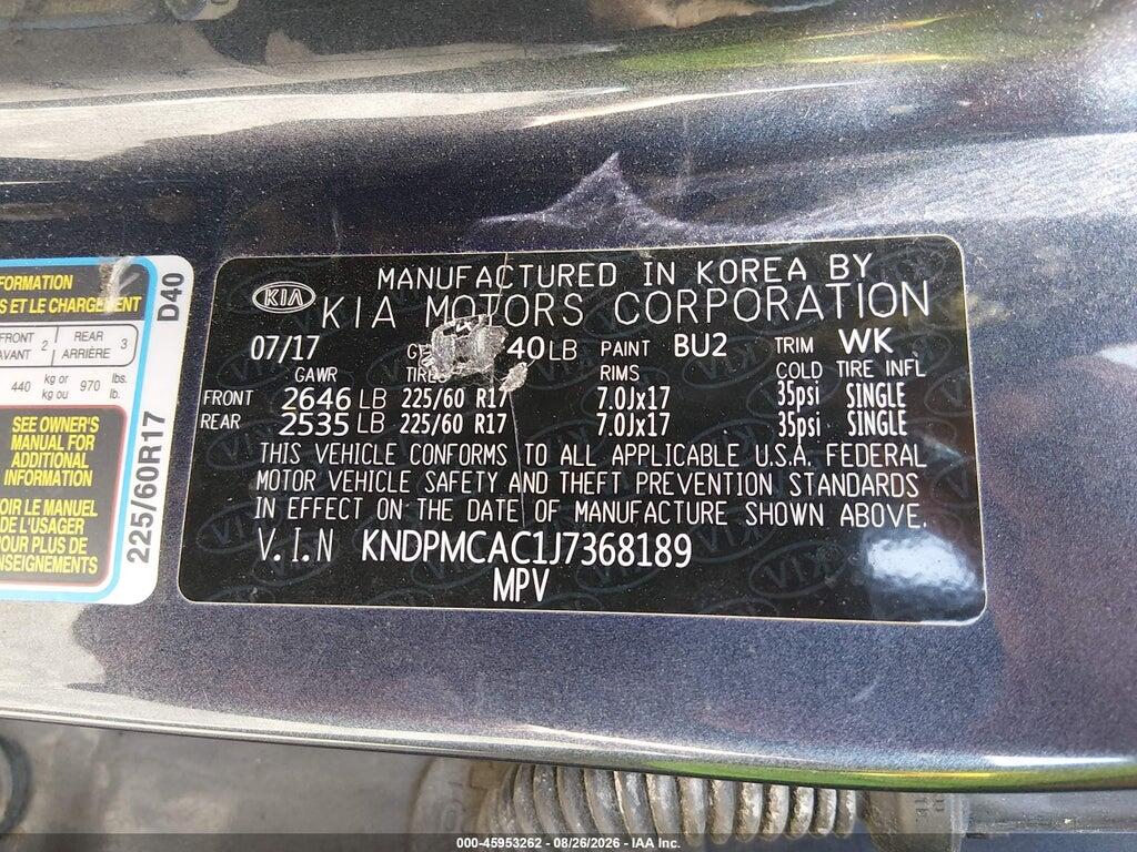 KNDPMCAC1J7368189 2018 KIA SPORTAGE photo no. 9