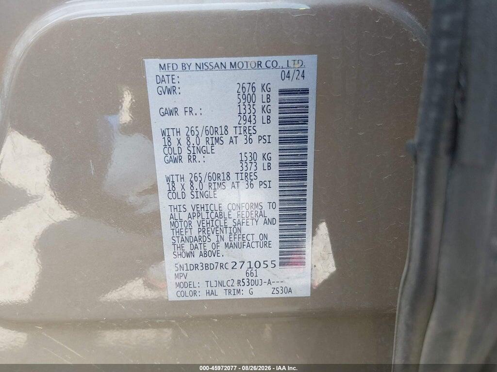 5N1DR3BD7RC271055 2024 NISSAN PATHFINDER photo no. 9