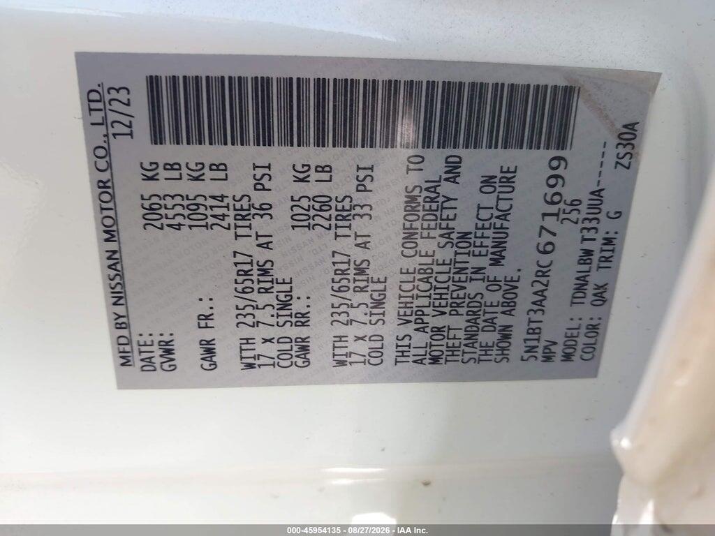 5N1BT3AA2RC671699 2024 NISSAN ROGUE photo no. 9
