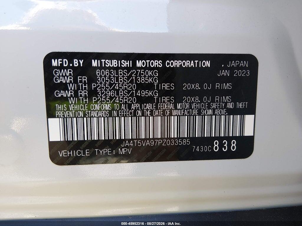 JA4T5VA97PZ033585 2023 MITSUBISHI OUTLANDER PHEV photo no. 9