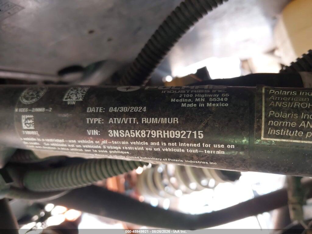 3NSA5K879RH092715 2024 POLARIS RZR photo no. 10