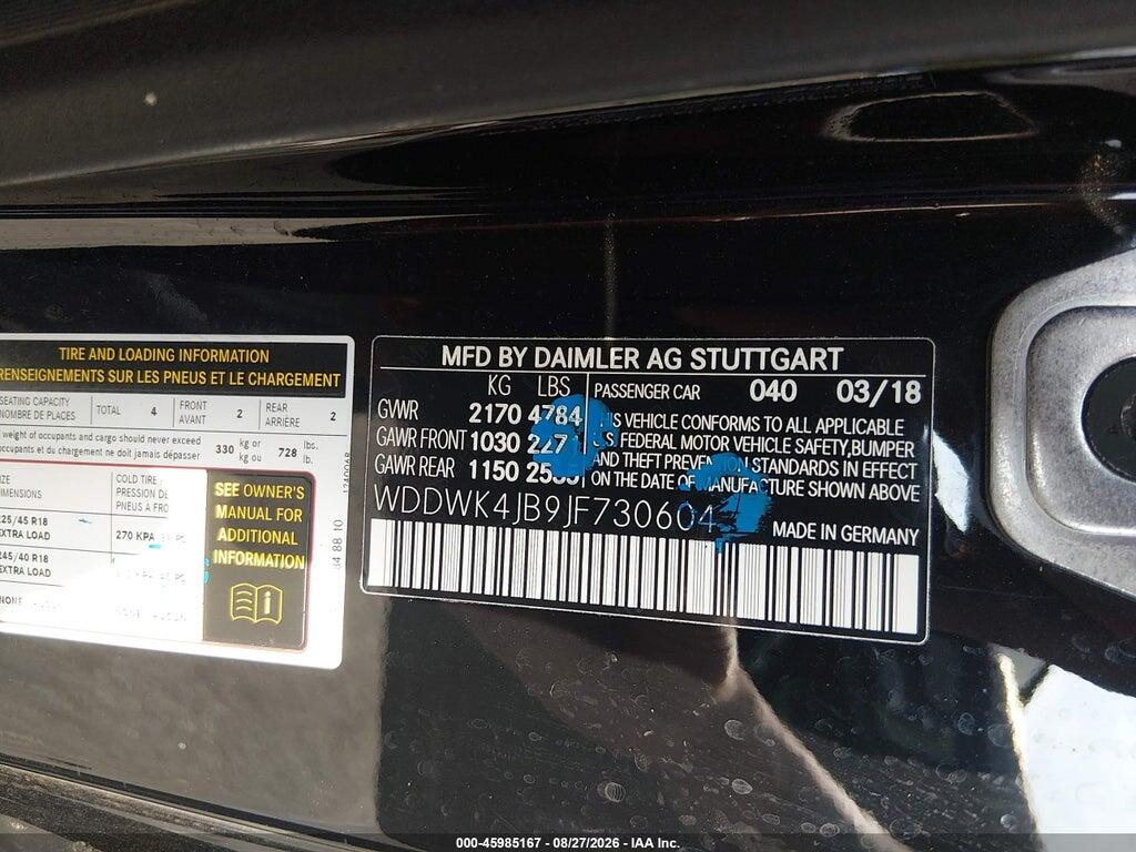 WDDWK4JB9JF730604 2018 MERCEDES-BENZ C 300 photo no. 9