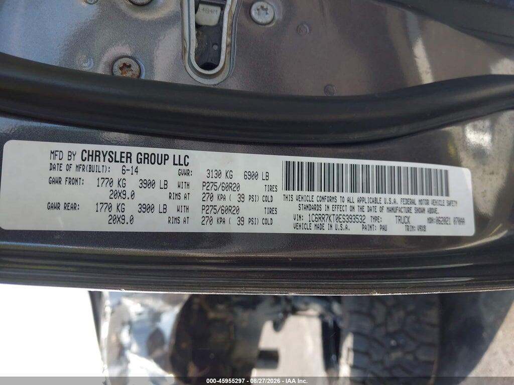 1C6RR7KT0ES393532 2014 RAM 1500 photo no. 9