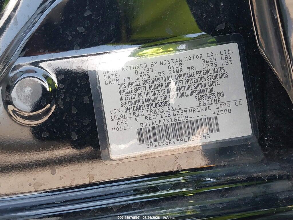 3N1CN8EV9PL833393 2023 NISSAN VERSA photo no. 9