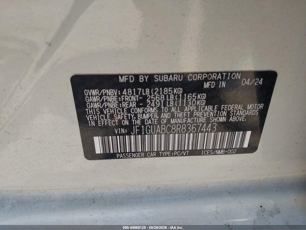 JF1GUABC8R8367443 2024 SUBARU IMPREZA photo no. 9