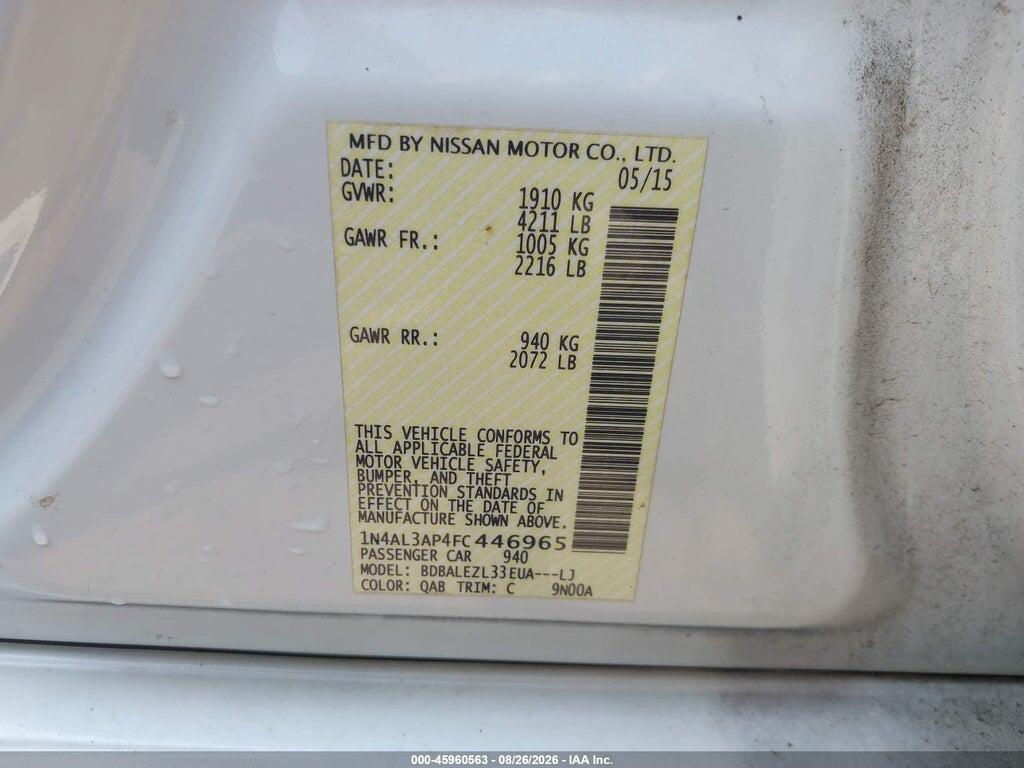 1N4AL3AP4FC446965 2015 NISSAN ALTIMA photo no. 9