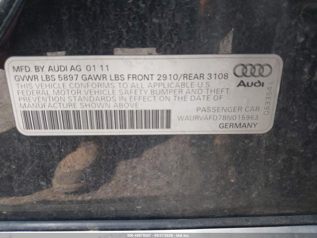 WAURVAFD7BN015963 2011 AUDI A8 L photo no. 9