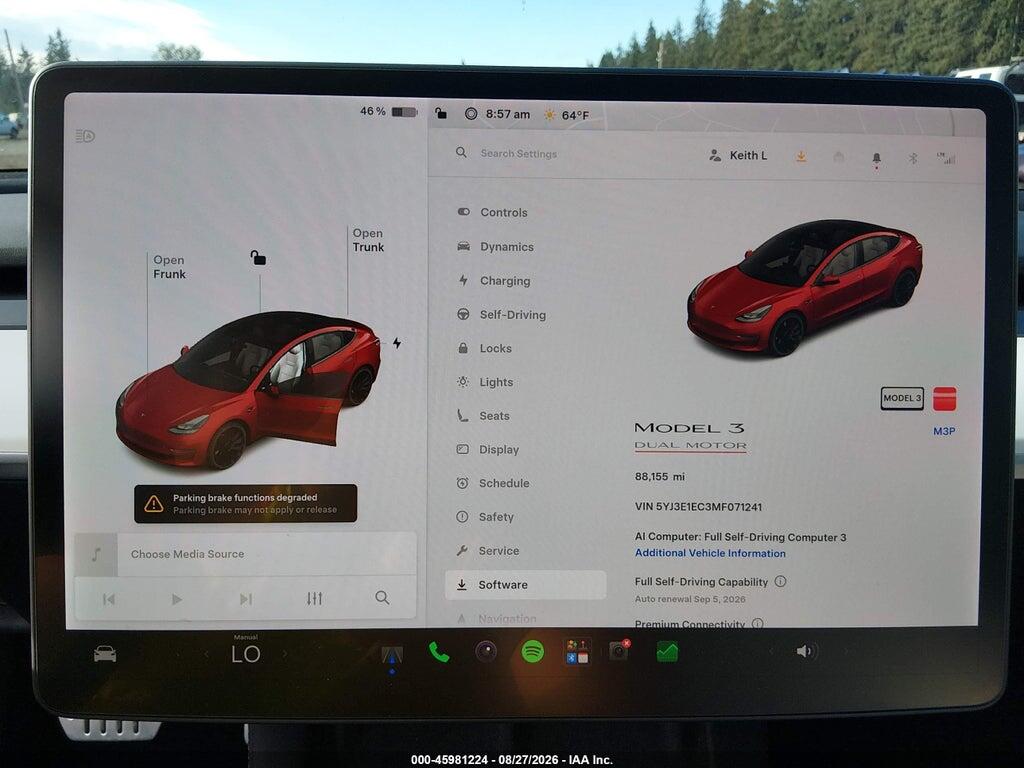 5YJ3E1EC3MF071241 2021 TESLA MODEL 3 photo no. 7