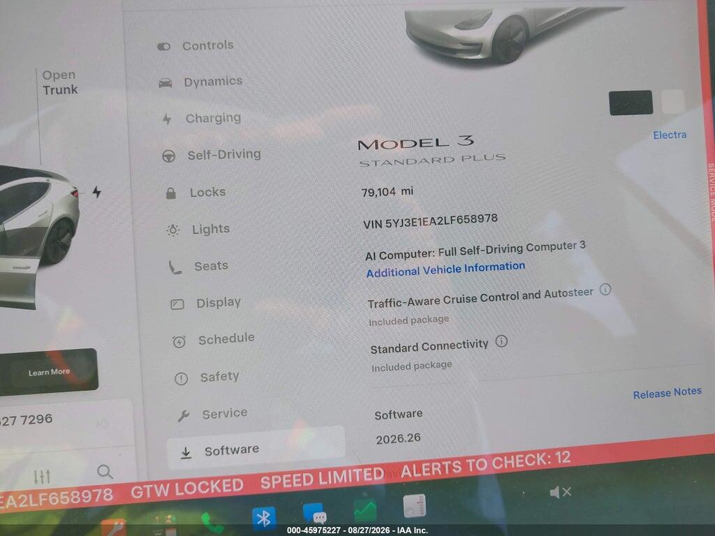 5YJ3E1EA2LF658978 2020 TESLA MODEL 3 photo no. 7