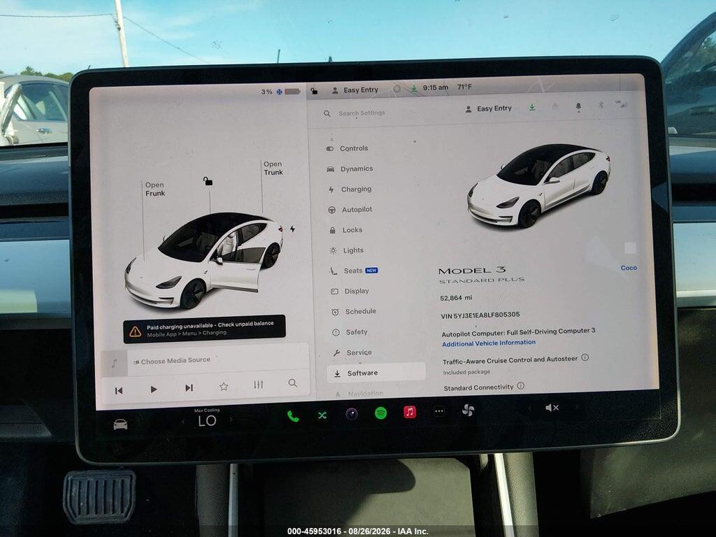 5YJ3E1EA8LF805305 2020 TESLA MODEL 3 photo no. 7