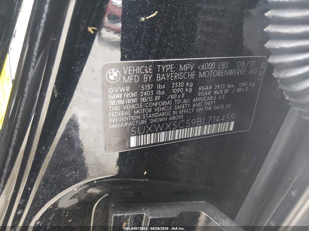 5UXWX5C59BL714459 2011 BMW X3 photo no. 9