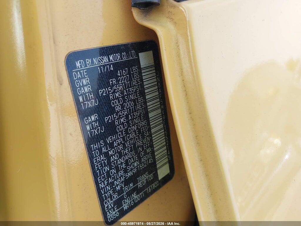 JN8AF5MV9FT552145 2015 NISSAN JUKE photo no. 9