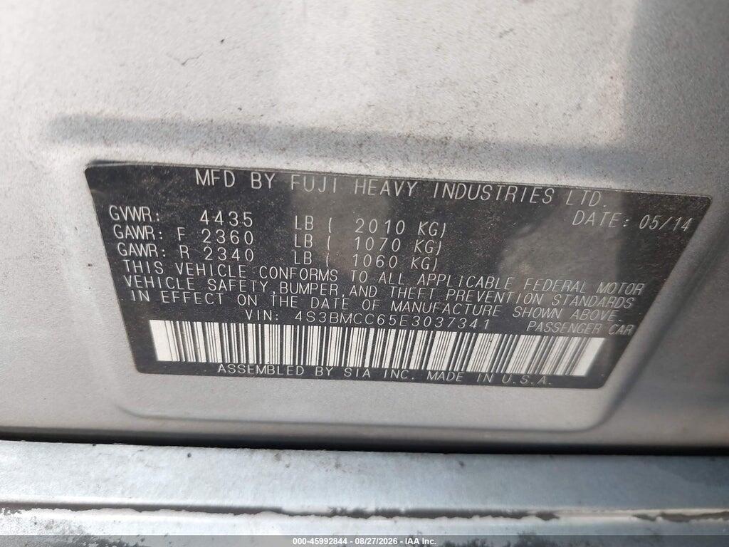 4S3BMCC65E3037341 2014 SUBARU LEGACY photo no. 9