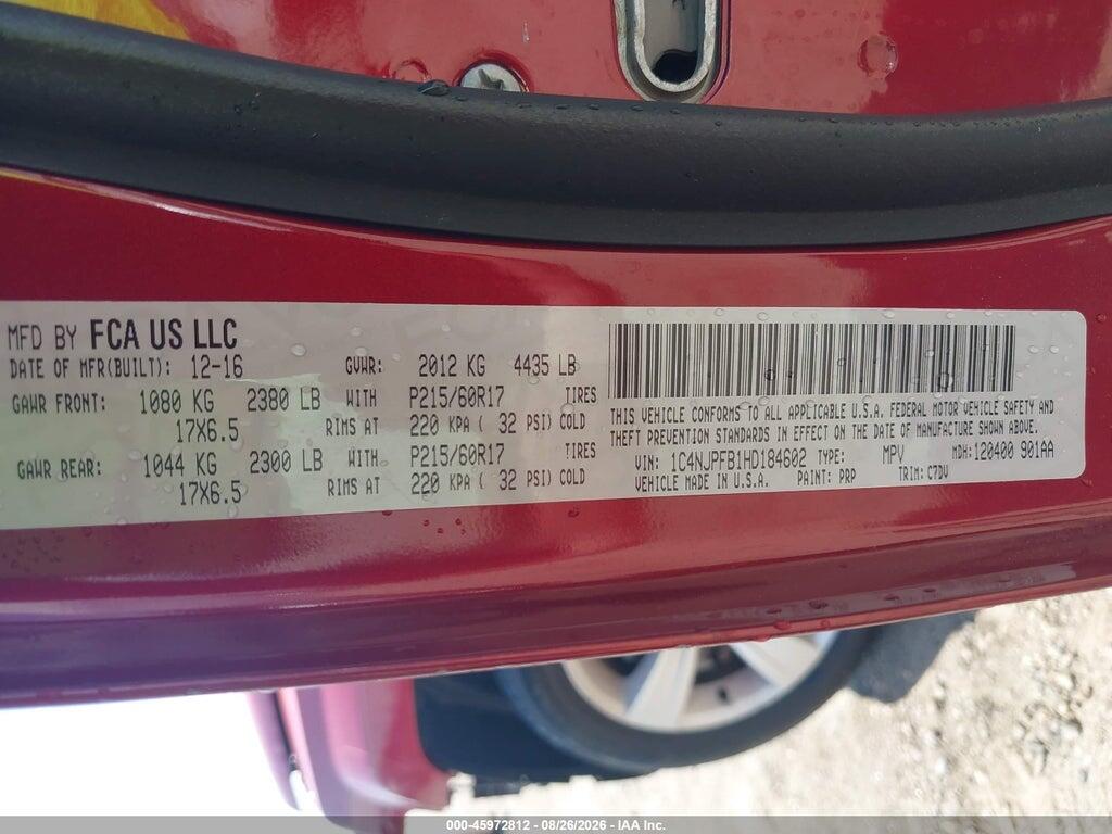 1C4NJPFB1HD184602 2017 JEEP PATRIOT photo no. 9