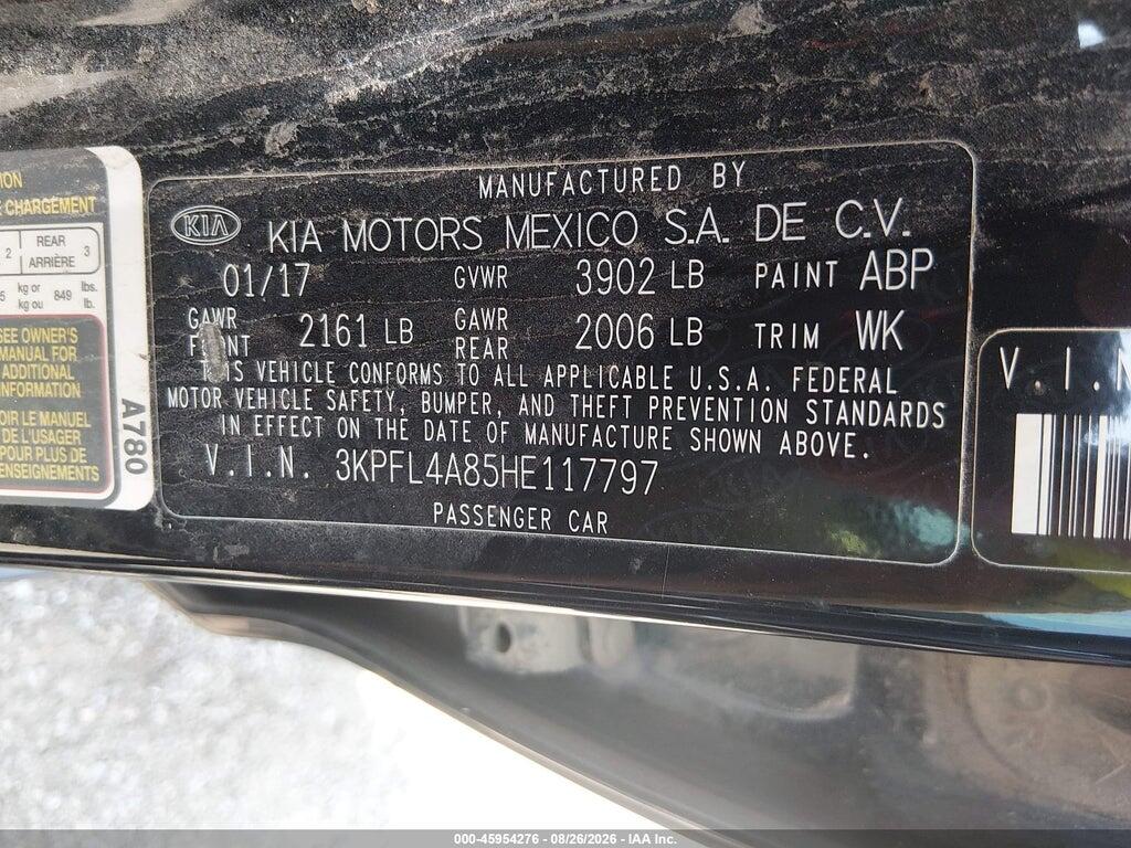 3KPFL4A85HE117797 2017 KIA FORTE photo no. 9