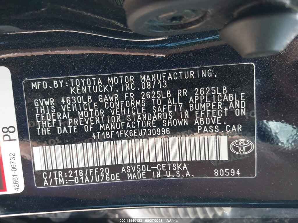 4T1BF1FK6EU730996 2014 TOYOTA CAMRY photo no. 9