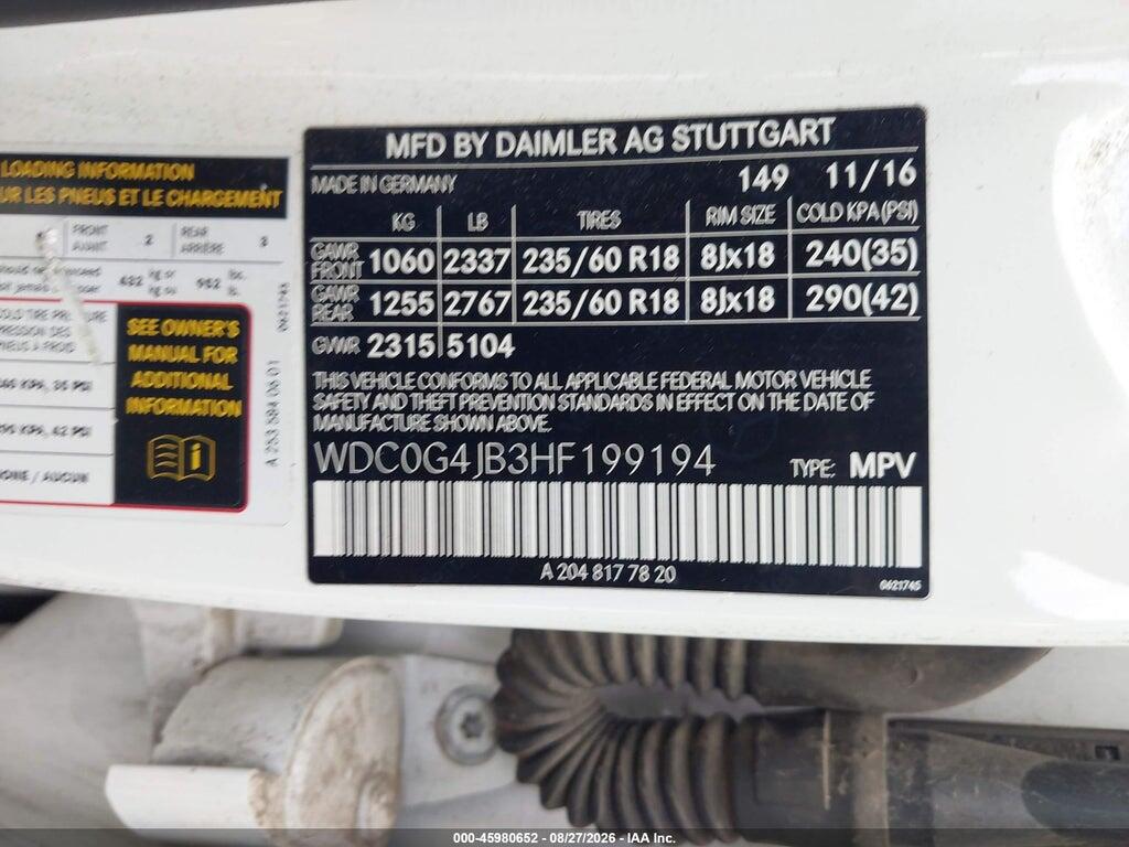 WDC0G4JB3HF199194 2017 MERCEDES-BENZ GLC 300 photo no. 9