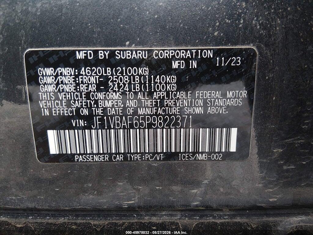 JF1VBAF65P9822371 2023 SUBARU WRX photo no. 9