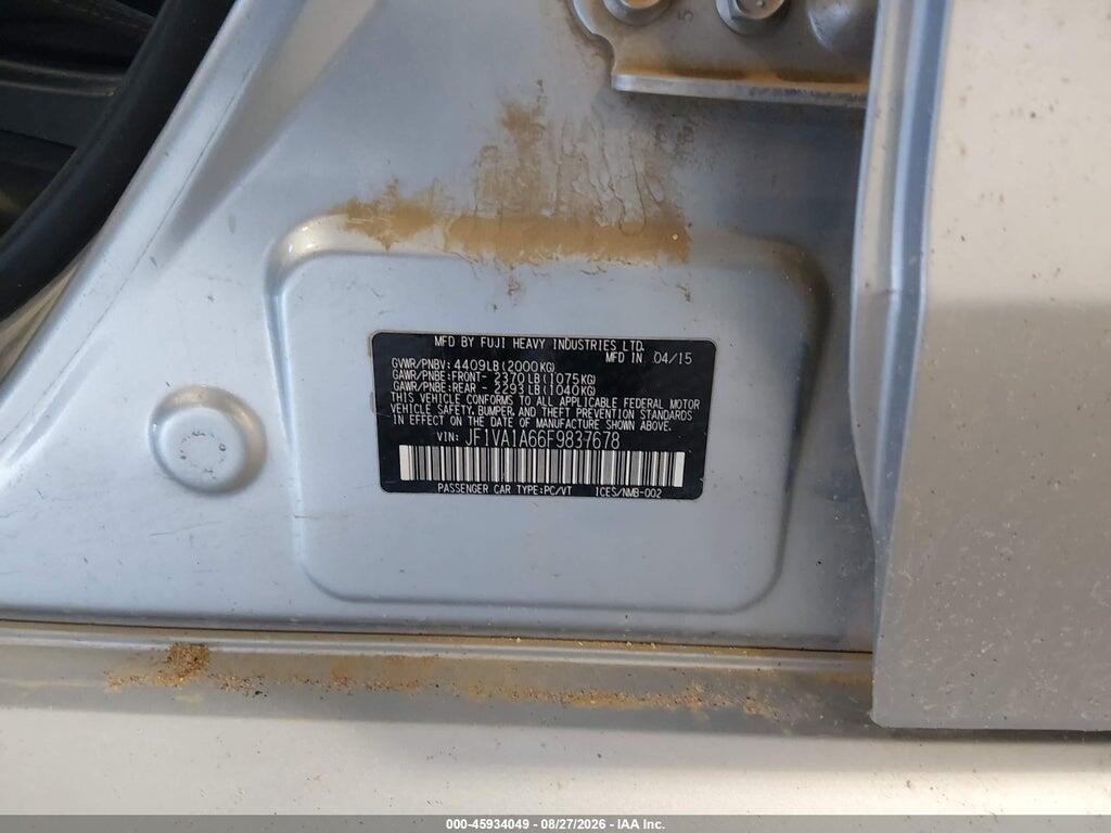JF1VA1A66F9837678 2015 SUBARU WRX photo no. 9