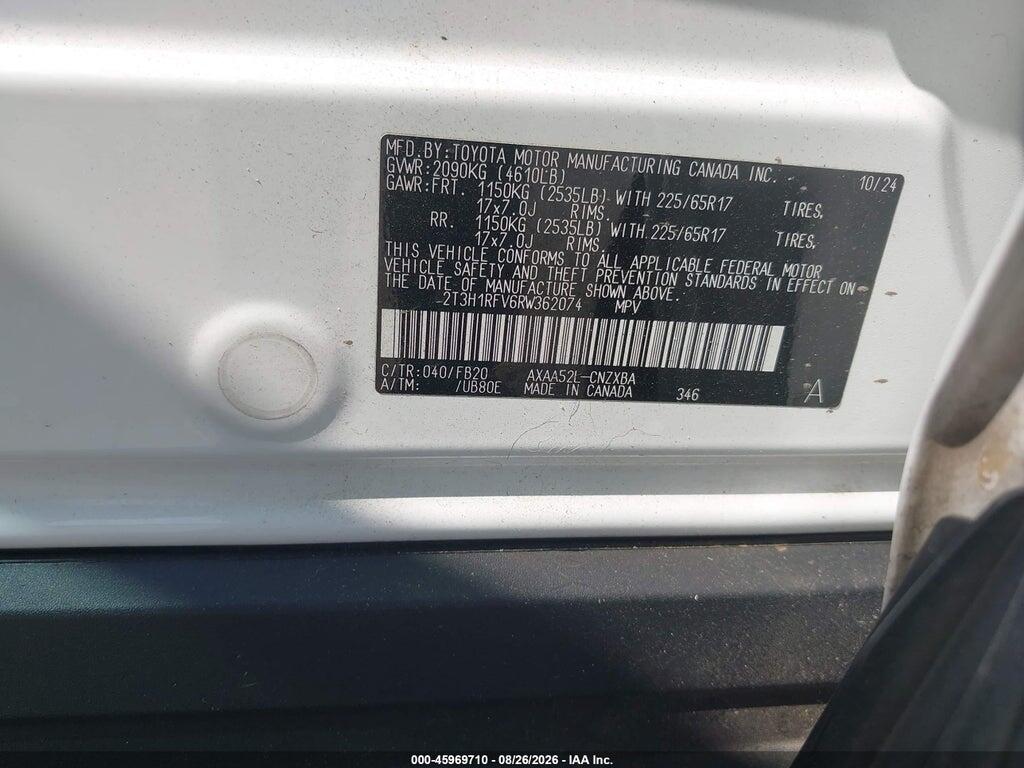 2T3H1RFV6RW362074 2024 TOYOTA RAV4 photo no. 9