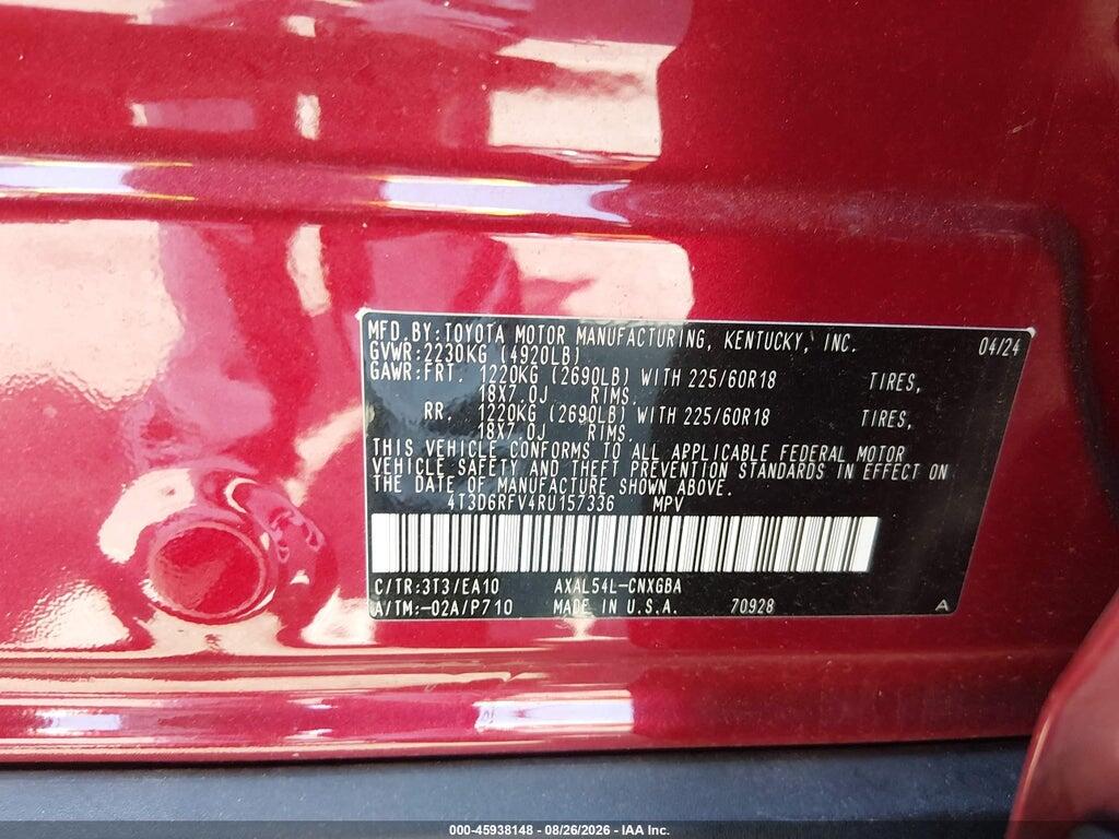 4T3D6RFV4RU157336 2024 TOYOTA RAV4 HYBRID photo no. 9