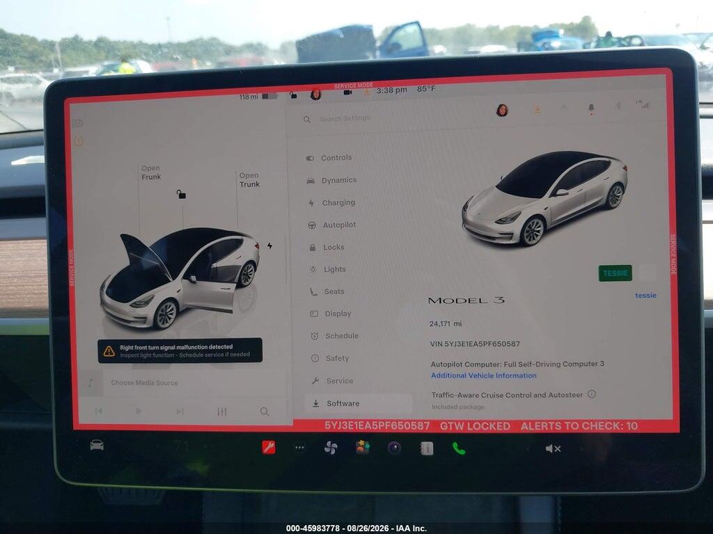 5YJ3E1EA5PF650587 2023 TESLA MODEL 3 photo no. 7