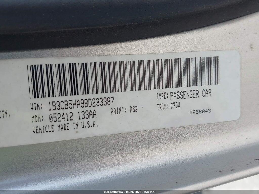 1B3CB5HA9BD233387 2011 DODGE CALIBER photo no. 9